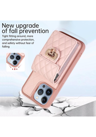 İphone 13 Pro Max İçin Kart Tutucu Deri Telefon Kılıfı Çok Renkli