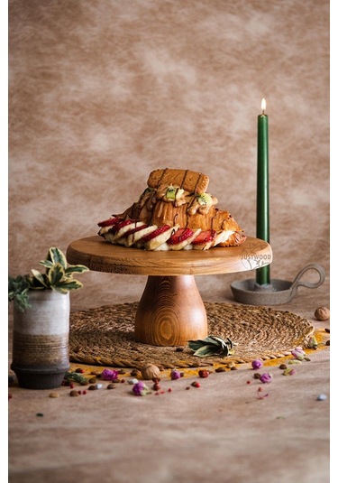 Nishev Kapadokya Ayaklı Sunum Servis Tabağı