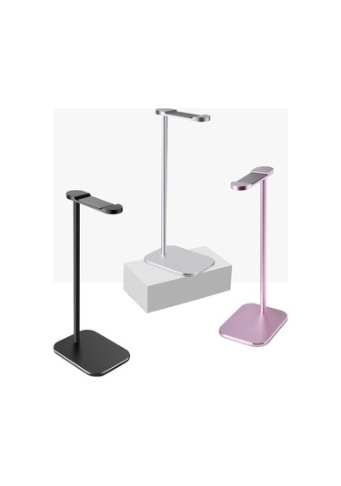 Novahub Taşınabilir Kulaklık Standı Alüminyum, Kaymaz Pembe, Dayanıklı, Ev & Ofis