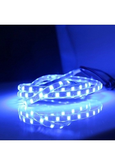 Wondernest Pcs Akış Stili 45 Led 3528 Smd Su Geçirmez Esnek Araba Şerit Işığı, 90cm Mavi, Dc 12v Araba Dekorasyonu Mavi Işık