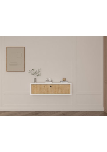 Duvar Montajlı Dresuar Safir Meşe Beyaz Safirmeşe