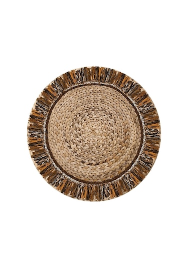 West Home Dijital Baskı Yıkanabilir Kaymaz Taban Yuvarlak Dekoratif Halı Wh 193 Beige