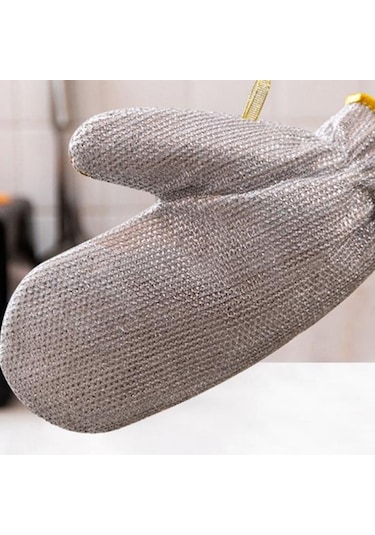 2 Adet Bulaşık Yıkama Eldiveni Çok Fonksiyonlu Çelik Tel Temizlik Eldiveni Su Geçirmez Ev Eldivenleri Mutfak İçin