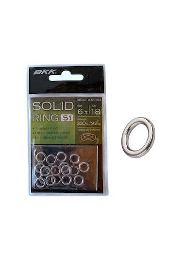 Bkk Solid Ring-51 Assist Halkası No:6 18'li Paket