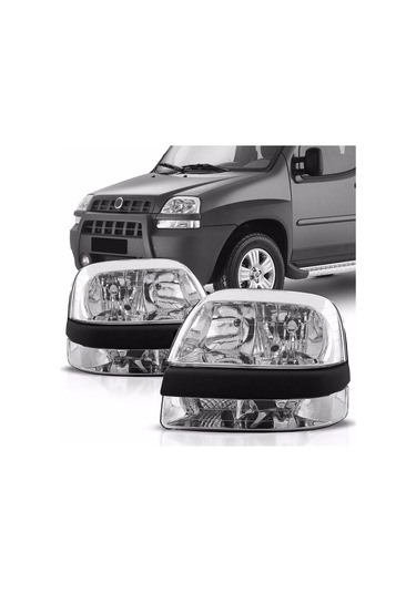 Fiat Doblo Sağ + Sol Ön Far Lambası Takımı Manuel 2001--2005