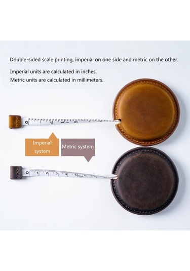 Kahverengi-taşınabilir Dikiş Mezura 120cm Kumaşlar İçin Ölçüm Bandı Terziler Ölçüm Bandı Geri Çekilebilir Dayanıklı Dropshipping