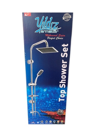 Duş Takımı Robot Top Shower Krom Sürgülü Spralli 1903 150 Cm Gümüş