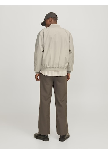 Jack & Jones Erkek Beyzbol Yaka Bomber Ceket - Charge - 12268608 Moonbeam Çok Renkli