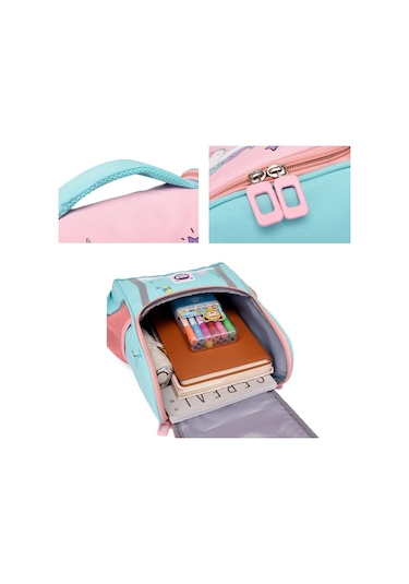 Anaokulu Çocukları İçin Sevimli Karikatür Sırt Çantası Koyu Mor S