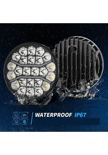 Kamyon 9 İnç Sis Farı Tepe Ve Tampon Lambası 100 W Projektör Lamba Gündüz Led Drl Sarı Ve Beyaz