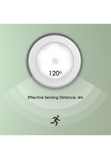 Symbee 3'lü Akıllı Hareket Ve Işık Sensörlü Led Gece Lambası, Pil İle Çalışır, Çift Taraflı Bantlı, Ch-613 Diğer