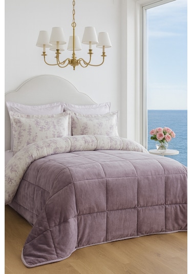 Softly Uyku Seti Çift Kişilik Verona Lila Mor