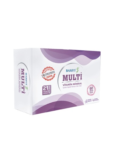 Barifit Multi Vitamin Mineral Takviye Edici Gıda 60 Kapsül
