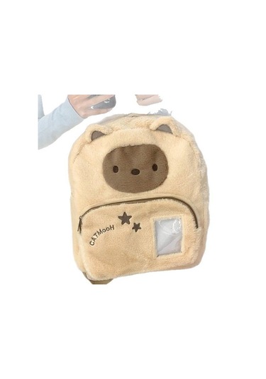 Charhp&kejnt Resmi Otantik Yeni Yavru Kedi Peluş Sırt Çantası Sevimli Büyük Kapasiteli Okul Çantası Komik Sırt Çantası Diğer