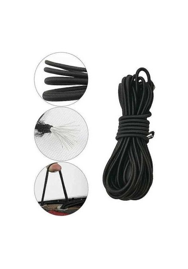 Bloomnest 8 Adet Elastik Kamp Şezlong Tamiri Kordonu Dichotomanthes, Siyah Altın A643 Altın - Siyah