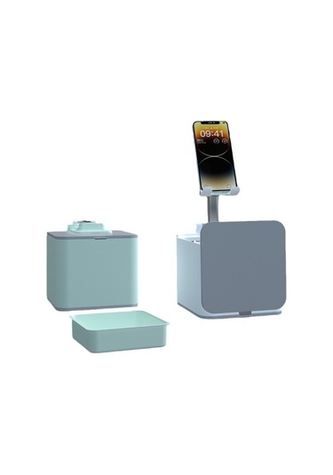 Joyhub Masaüstü Saklama Kutusu Braketi Küçük Ev Ofis Depolama Temizleme Çöp Tenekesi Cep Telefonu Destek Braketi Fıstık Yeşili Var Direksiyon Cwn56n