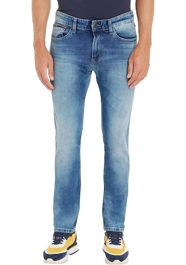 Tommy Hilfiger Erkek Denim Jeans Yazlık Kot Pantolon Açık Mavi