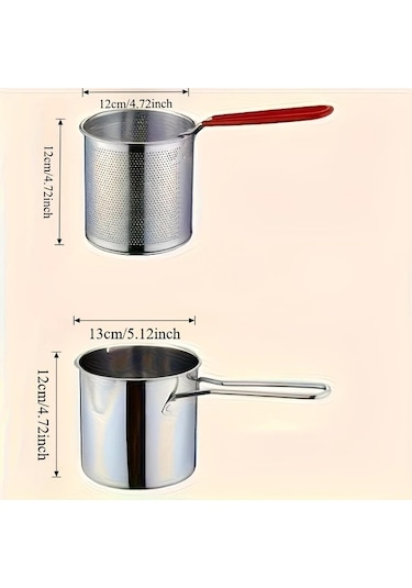 Brightnova Paslanmaz Çelik Derin Yağsız Kızartma Makinesi Ve Kızartma Sepeti İle Dayanıklı Kolay Temizlenebilir Ev Mutfak Eşyası