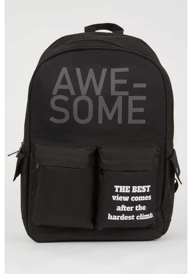 Defacto Unisex Okul Sırt Çantası A3299AXNSBK27 Siyah