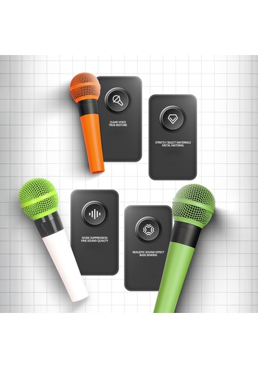 Yifomall Profesyonel Dinamik Mikrofon - Canlı Yayın Ve Kayıt İçin El Tipi Kablolu Mikrofon Açma/kapama Düğmeli