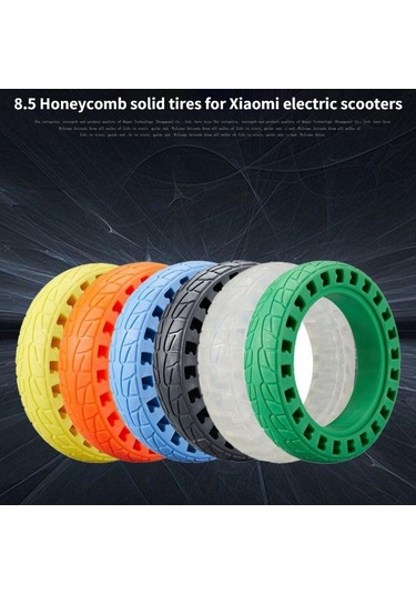 Xiaomi M365 / Pro / 1s / Pro 2 Elektrikli Scooter Amortisör Sönümleme Lastiği İçin 8.5inç Kauçuk Petek Lastik - Yeşil