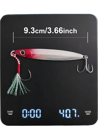 Yaozixa 5 Adet 40g Uzun Menli Kurşun Uçlu Renkli Yaban Balığı Yemi Seti - Akustik Simülasyon, Derin Su Derinlikleri İçin Dayanıklı Karbon Çelik İğneli Yemler