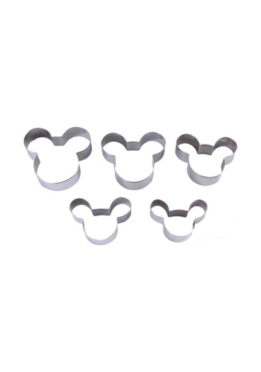 Kek Kurabiye Ve Pasta Kalıbı Paslanmaz Metal 5 Li Set Mickey Mouse Goldcakes