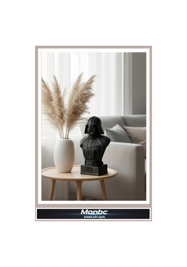 Monbc Darth Vader Büst Star Wars 3d Tasarım Dekoratif Biblo, Hediyelik Ve Ev Ofis İçin Şık Aksesuar