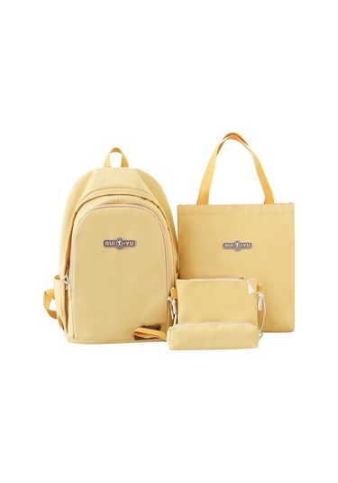 Geniş Kapasiteli Şık Ve Fonksiyonel Sırt Çantası, Öğrenciler İçin Pratik Ve Dayanıklı Okul Çantası, Modaya Uygun Dört Bölmeli Ergonomik Sırt Çantası, Minimalist Tasarım Sarı