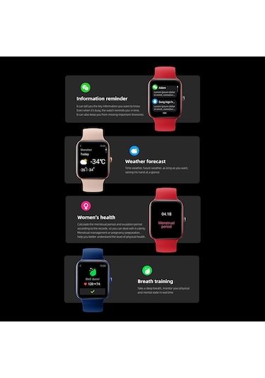 Xindoker 1.69" Dokunmatik Ekranlı Su Geçirmez BT5.1 Akıllı Saat (İthalatçı Garantili)