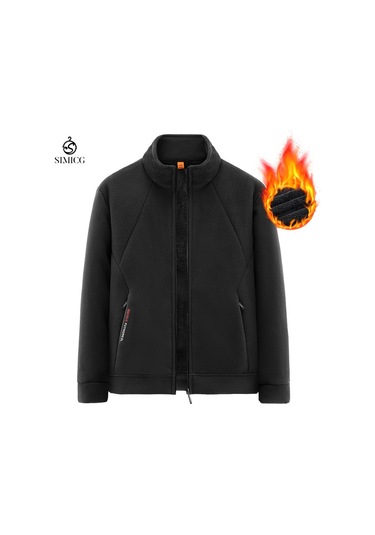 Genç Ve Orta Yaşlı Yetişkinler İçin Kışlık Polar Ceketler Siyah