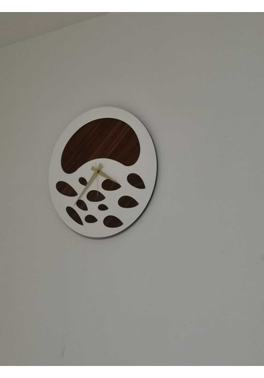 Nova Model Duvar Saati 50 X 50 Cm - Duvar Dekorasyon Ürünleri Beyaz Ceviz