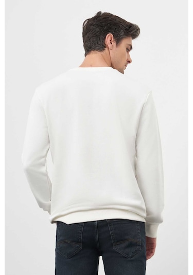 Morven Erkek Beyaz Basic Bisiklet Yaka Sweat-shirt 25ks063005600 Beyaz Beyaz