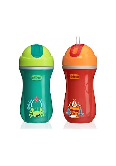 Chicco Sport Cup Isı Yalıtımlı Spor Pipetli Bardak 266 ML Çok Renkli