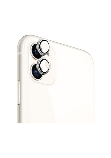 Safeus Safir Temperli Kamera Lens Koruyucu, Apple Uyumlu iPhone 11 İle Beyaz