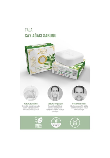 Tala Çay Ağacı Sabunu Arındırıcı Ve Sebum Dengeleyici Yağlı Ciltler İçin Doğal Sabun 150 Gr 8682750473703 Çay Ağacı