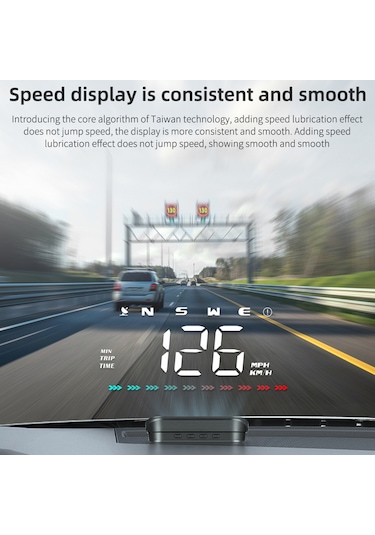Geeksen Araç Hud Gps Hız Göstergesi: Hız, Yön, Mesafe Ve Aşırı Hız Alarmı İle 3.5" Ekran