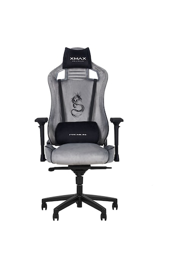 Pro Ayak Uzatmalı Kol Pedli Maximus Gri Oyuncu Koltuğu Gri