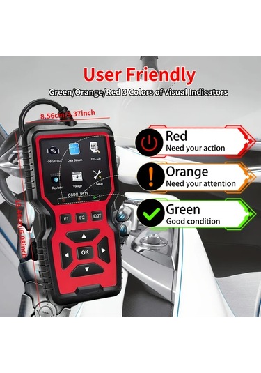 Lumaworld Siyah Obd2 Okuyucu Araç Tanılama Cihazı Canlı Veri Akışı Ev Uyumlu Tüm 1996 Sonrası Arabalar İçin