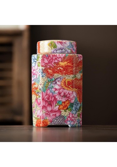 Homyl Seramik Çay Kutu Porselen Zarif Yemek Masası Ev Ofis Stil B