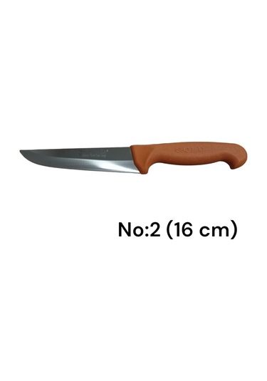 Gold Serisi 1-2-3 Numara Bıçak Kurban Bıçağı Seti & Bileme Aleti 3 Ağızlı Turuncu