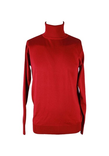 Trender Tam Balıkçı Bordo Erkek Kazak Ysn03 Bordo