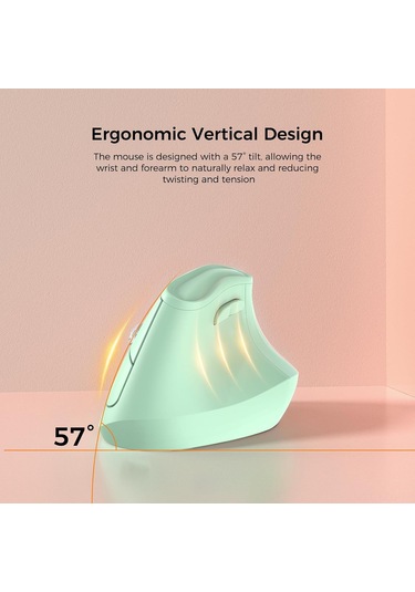 Yuntech01 Kysona Em9 Ergonomik Dikey Fare - Sağlıklı Kullanim - 4000dpı - Yeşil