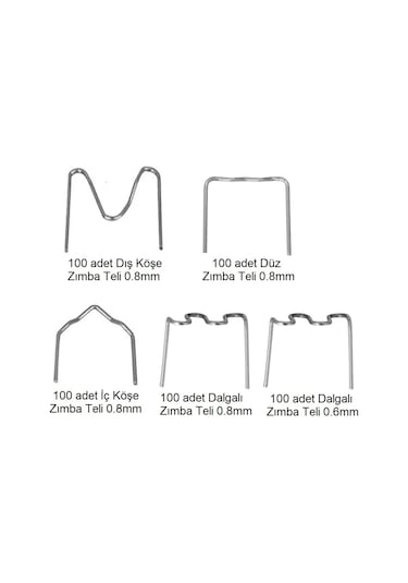 500 Adet Set Plastik Kaynak Zımba Teli