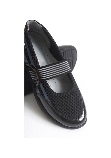 Büyük Numara Bayan Günlük Spor Babet Ayakkabı Siyah