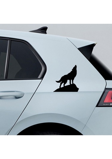 Bozkurt Sticker - Kurt Sticker - Oto Sticker - 17cmx20cm - Siyah