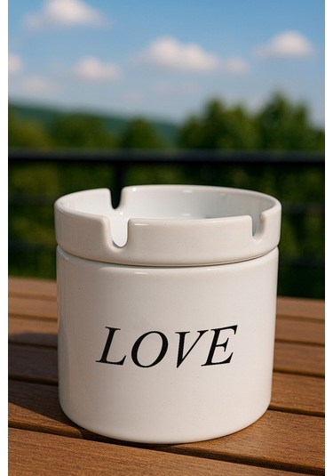 Porselen Baskılı Küllük - Hope