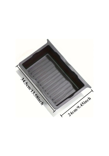 Chuangyinshop Siyah Evrensel Koltuk Organizer: Dayanıklı Abs Tepsili Ön Ve Arka Koltuk Gizli Saklama Kutusu