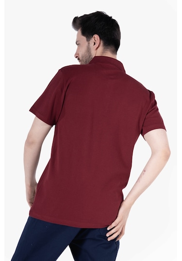 Polo Yaka T-shirt %100 Pamuk Cepli Bordo