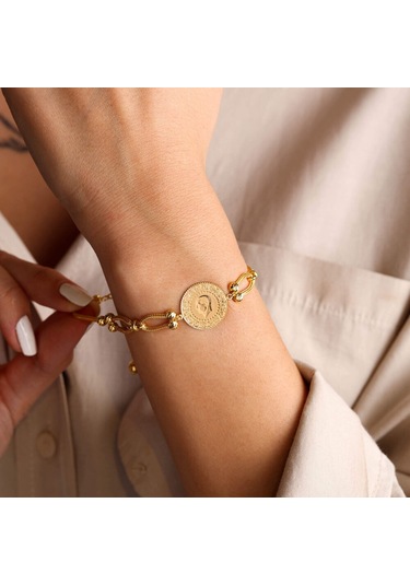 Çeyrek Ziynet Altın Bileklik Tifany Zincirli